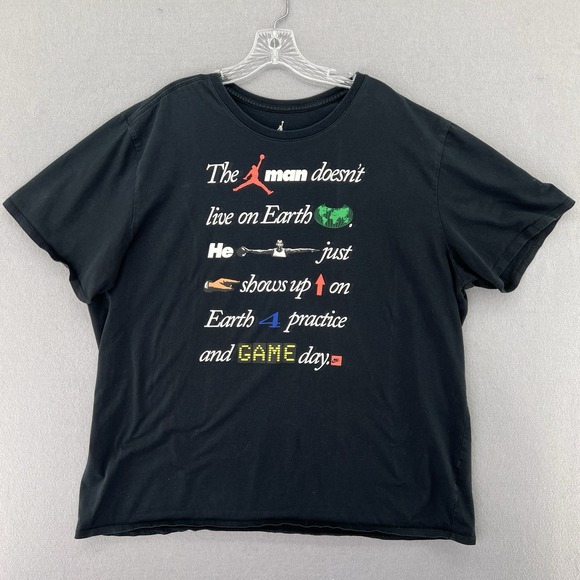 Nike Other - Vintage Nike Black Michael Jordan "This man doesn't live on Earth" Shirt 3XL